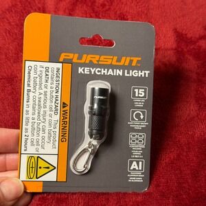 Pursuit 15 Lumen LED Keychain Light Black Aluminum Carabiner PURKCL-BLK New